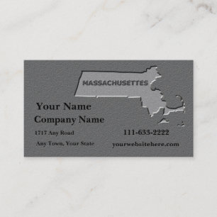 Massachusettes State Business card stone look