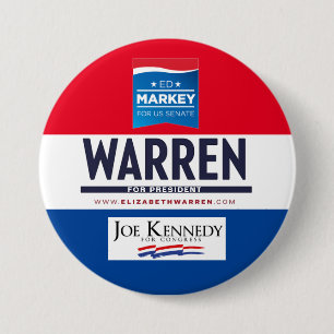 Massachusetts 2020 election ticket button