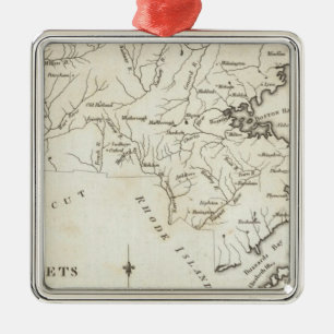 Massachusetts 2 metal ornament