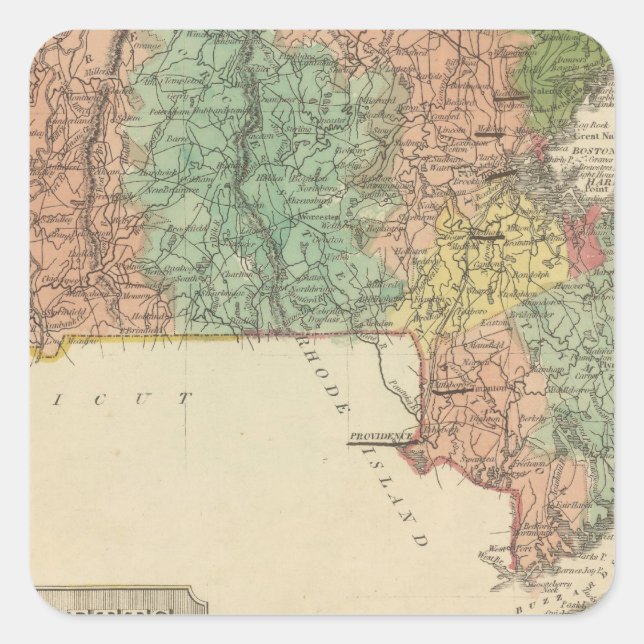 Massachusetts 6 square sticker (Front)