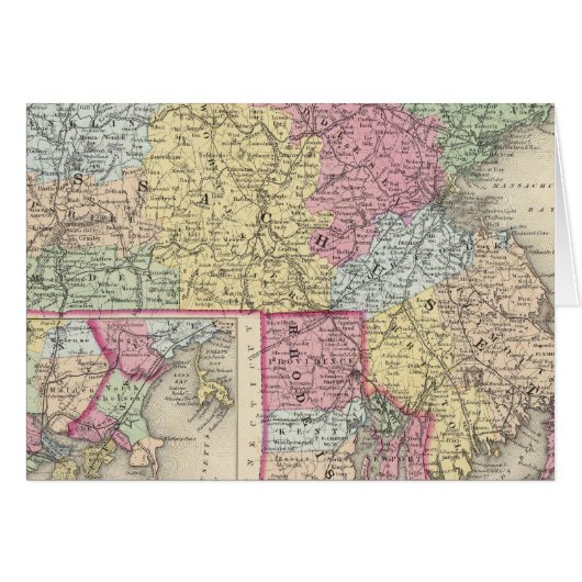 Massachusetts And Rhode Island 2 Cards (Front Horizontal)
