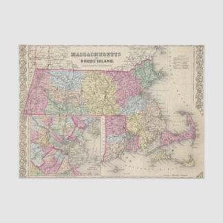 Massachusetts And Rhode Island 2 Tissue Paper