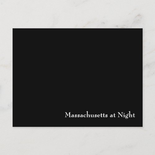 Massachusetts at Night Postcard