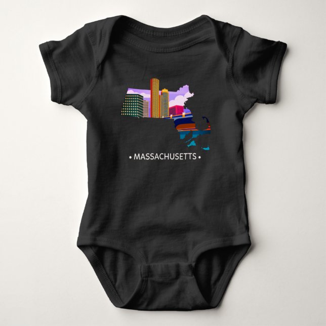 Massachusetts Baby Bodysuit (Front)