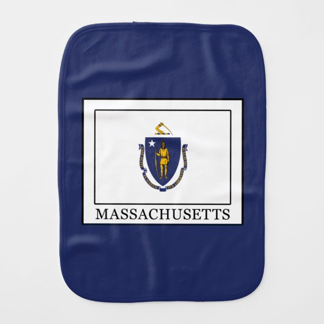 Massachusetts Baby Burp Cloth (Front)