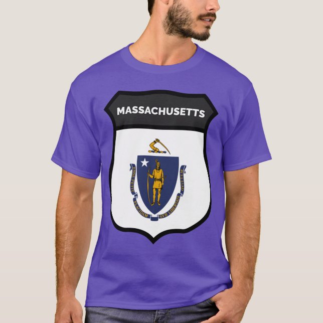 MASSACHUSETTS BADGE IV Oversized T-Shirt (Front)