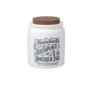 Massachusetts: Birthplace of America 250 Candy Jar