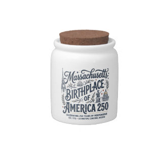 Massachusetts: Birthplace of America 250 Candy Jar