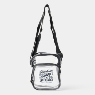 Massachusetts: Birthplace of America 250 Clear Crossbody Bag