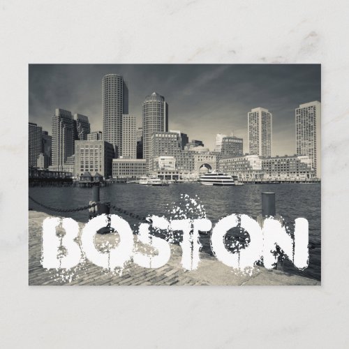Massachusetts Boston Rowes Wharf buildings Postcard