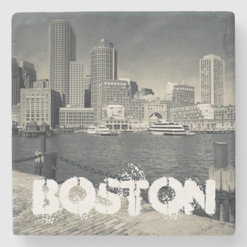 Massachusetts Boston Rowes Wharf buildings Stone Coaster