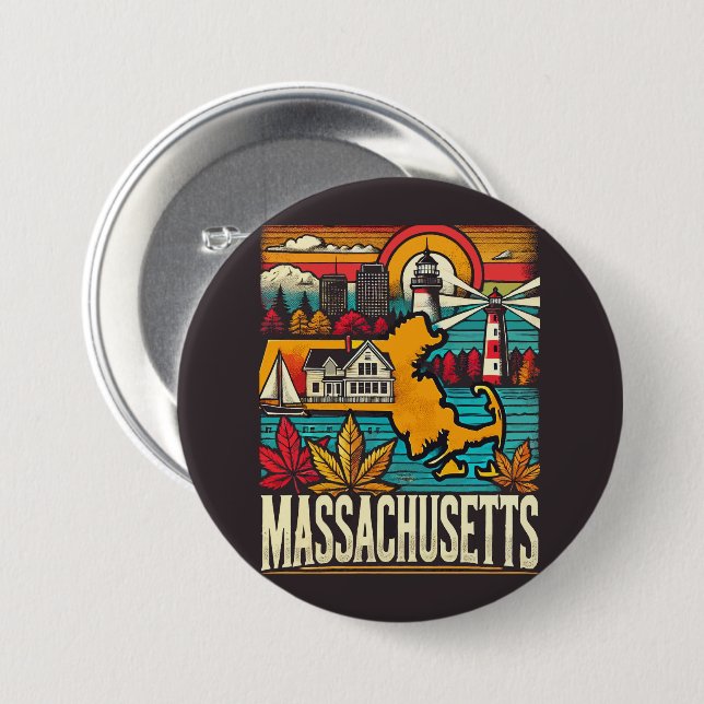 Massachusetts Button (Front & Back)