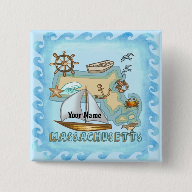 Massachusetts  button (Front)