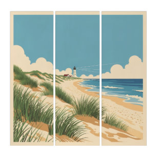 Massachusetts Cape Cod Beach Triptych