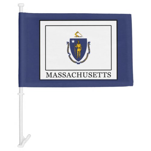 Massachusetts Car Flag