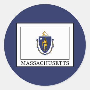 Massachusetts Classic Round Sticker