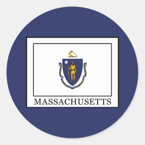 Massachusetts Classic Round Sticker