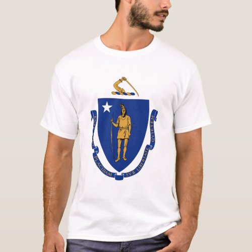 Massachusetts coat of arms American T_Shirt