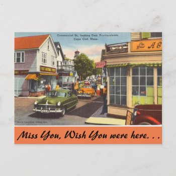 Massachusetts  Commercial St. Provincetown Postcard by LUVLINENS at Zazzle
