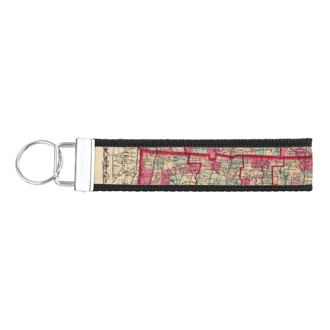 Massachusetts, Connecticut, and Rhode Island Wrist Keychain (Keys on Left)