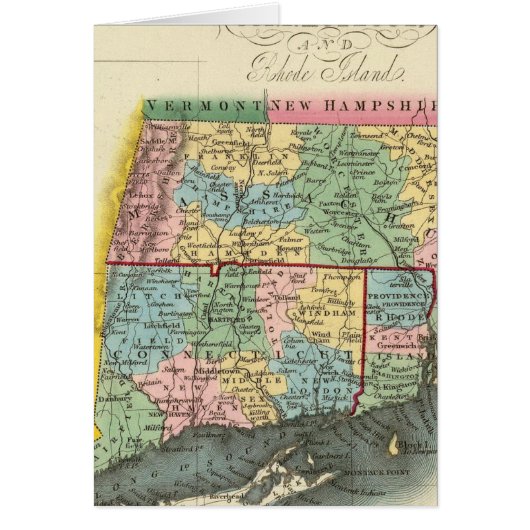 Massachusetts, Connecticut, Rhode Island Cards (Front)