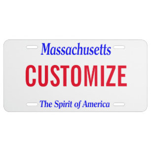 Massachusetts Custom License Plate