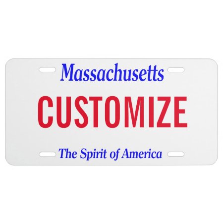 Massachusetts Custom License Plate