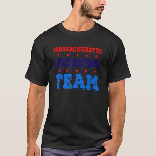 Massachusetts Drinking Team State Pride   Beer Dri T-Shirt (Front)