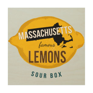 Massachusetts Famous Lemons Wooden Wall Art