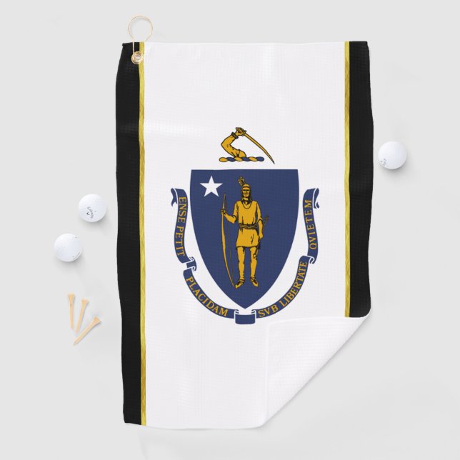 Massachusetts flag golf towel (InSitu)