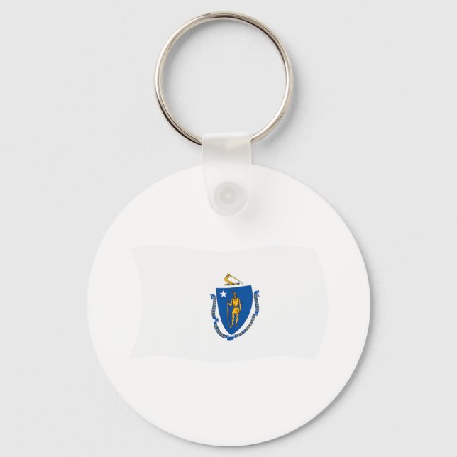 Massachusetts Flag Keychain (Front)