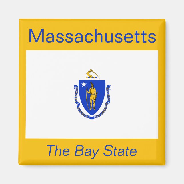 Massachusetts Flag Magnet (Front)