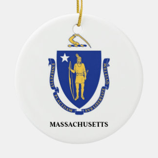 Massachusetts Flag Ornament (MA)