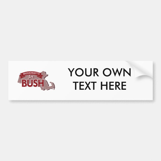 MASSACHUSETTS FOR BUSH -.png Bumper Sticker (Front)