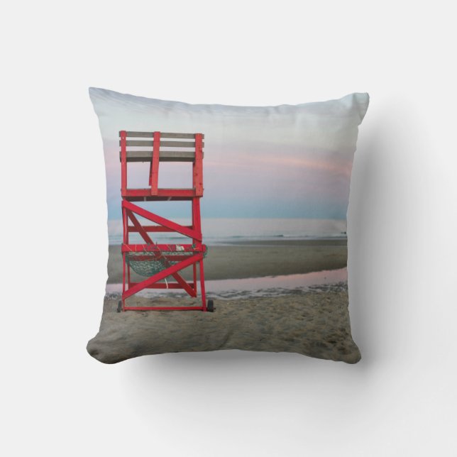 Massachusetts, Gloucester, Good Harbor Beach Throw Pillow (Front)