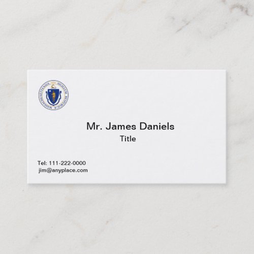 Massachusetts Great Seal Business Card Templates