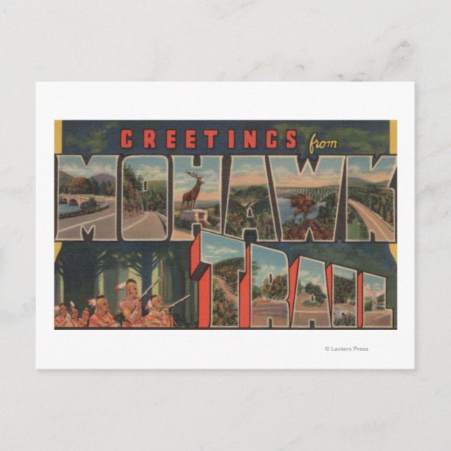 Massachusetts - Greetings from Mohawk Trail 2 Postcard (Front)