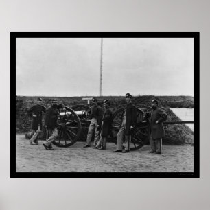 Massachusetts Gun Crew at Fort Totten 1865 Poster