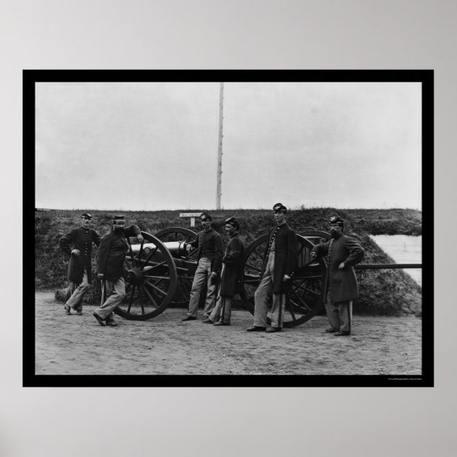 Massachusetts Gun Crew at Fort Totten 1865 Poster (Front)