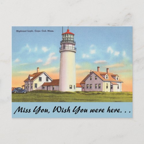 Massachusetts Highland Light Cape Cod Postcard