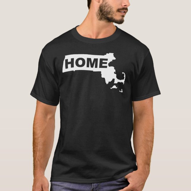 Massachusetts Home Away From State T-Shirt Tees (Front)