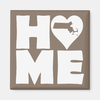 Massachusetts Home Heart State Fridge Magnet
