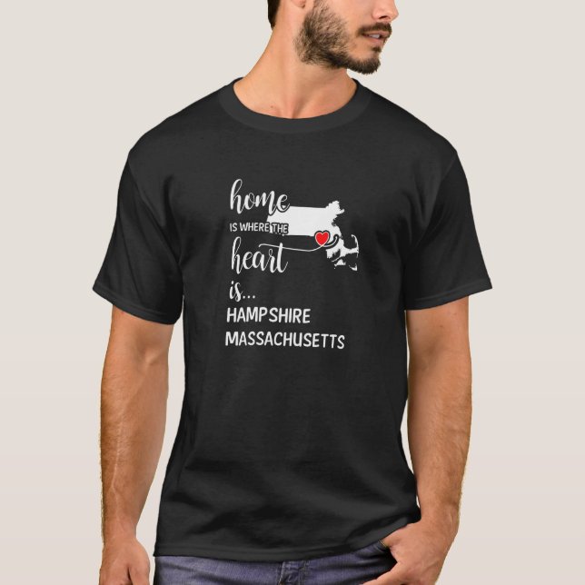 Massachusetts Home Is Where The Heart Is Hampshire T-Shirt (Front)