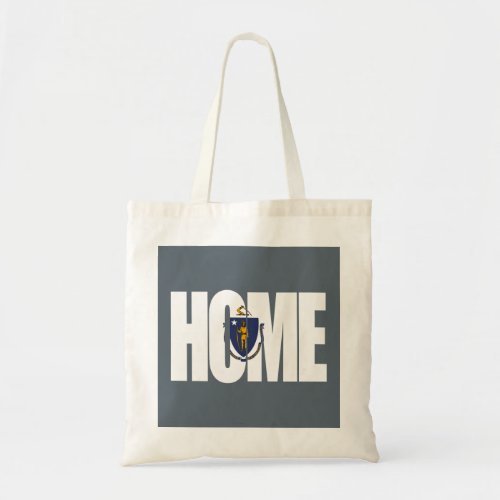 Massachusetts Home _ State Flag Tote Bag
