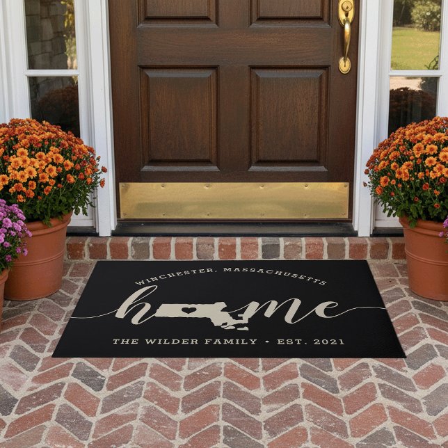 Massachusetts Home State Personalized Doormat (Creator Uploaded)