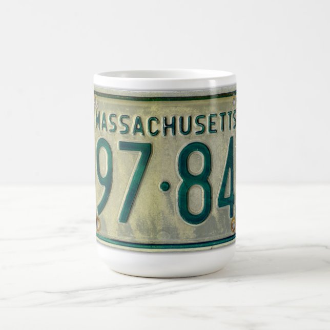 Massachusetts License Plate Mug (Center)