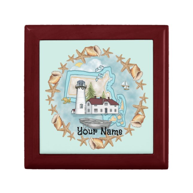Massachusetts  Lighthouse Gift Box (Front)