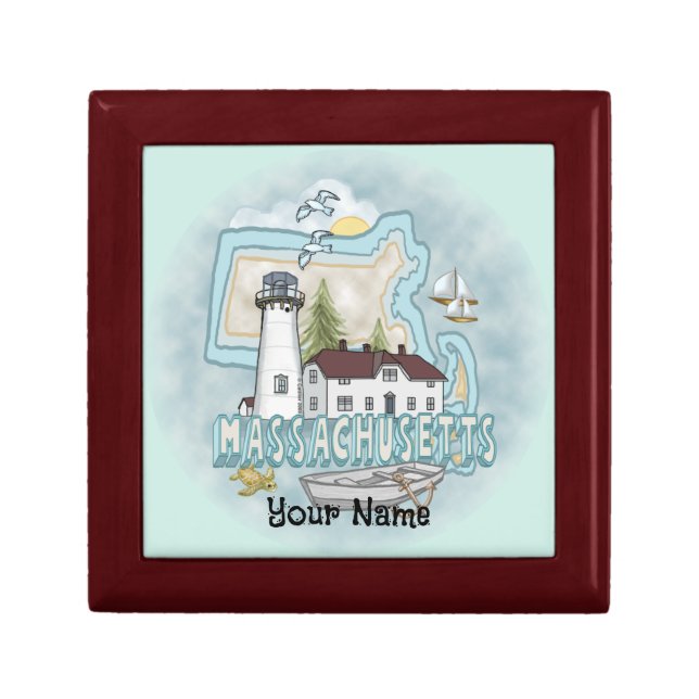 Massachusetts Lighthouse  Gift Box (Front)