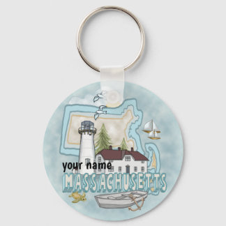 Massachusetts Lighthouse Keychain
