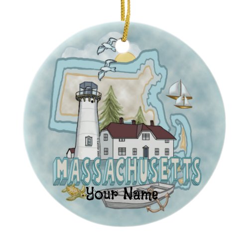 Massachusetts Lighthouse ornament